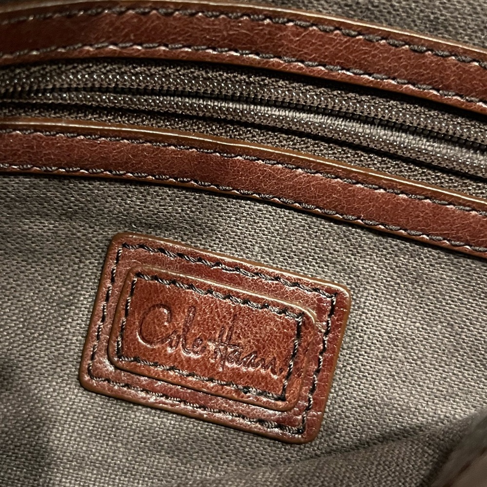 RARE Vintage Cole Hann Woven Leather Clutch - Picture 10 of 14